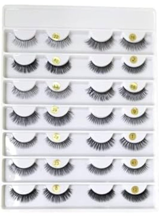 Shein 14 Pairs of Natural Crossed Handmade False Eyelashes – Lightweight 3D Lashes for a Natural and Attractive Look - Image 2